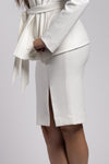 The Amazing Grace Front Slit Skirt- Mother of Pearl