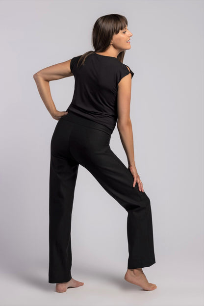 The Sacred Boot Cut Pant in ONYX-back