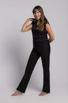 The Sacred Boot Cut Pant in ONYX - Front