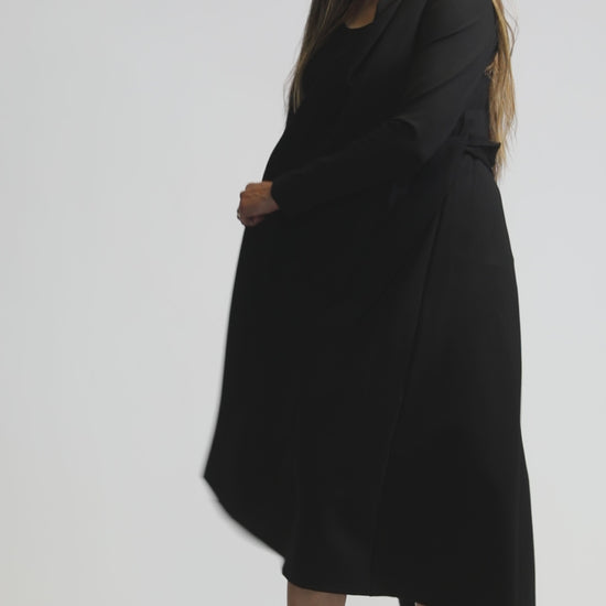 Sacred little BLACK Dress- WITH the Time Traveler's Coat in ONYX
