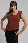 Pure Gem Tank In the Modern Madame Fit - SCOOP-Neck - SIENNA