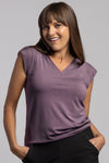 Pure Gem Tank In the Modern Madame Fit  V-Neck - WISTERIA